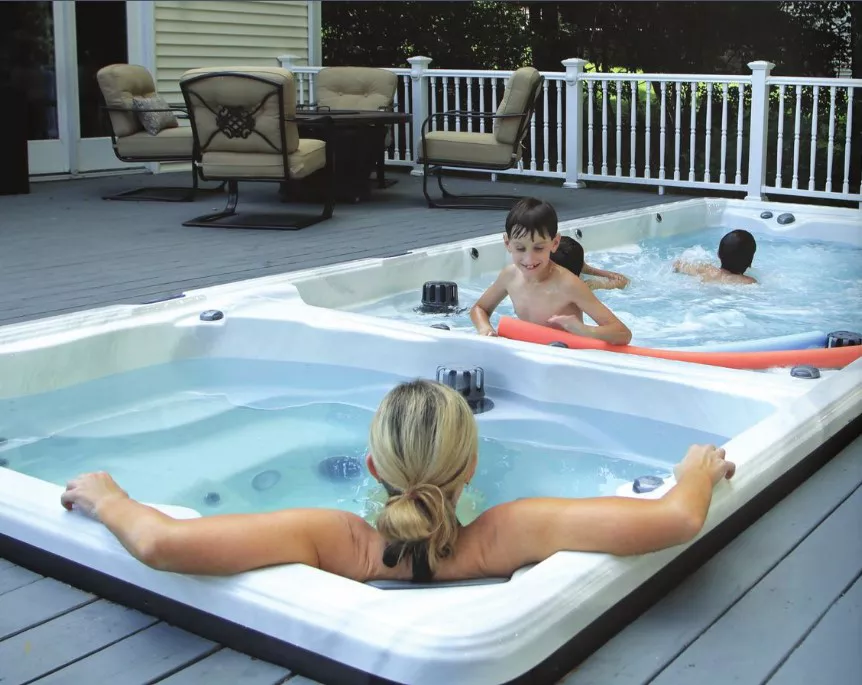 pdc swim spas family relaxing